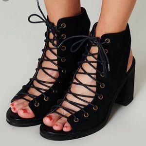 Jeffery Campbell free people tie up heels